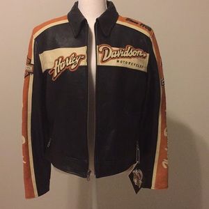 Harley Davidson leather jacket NEW with hanger